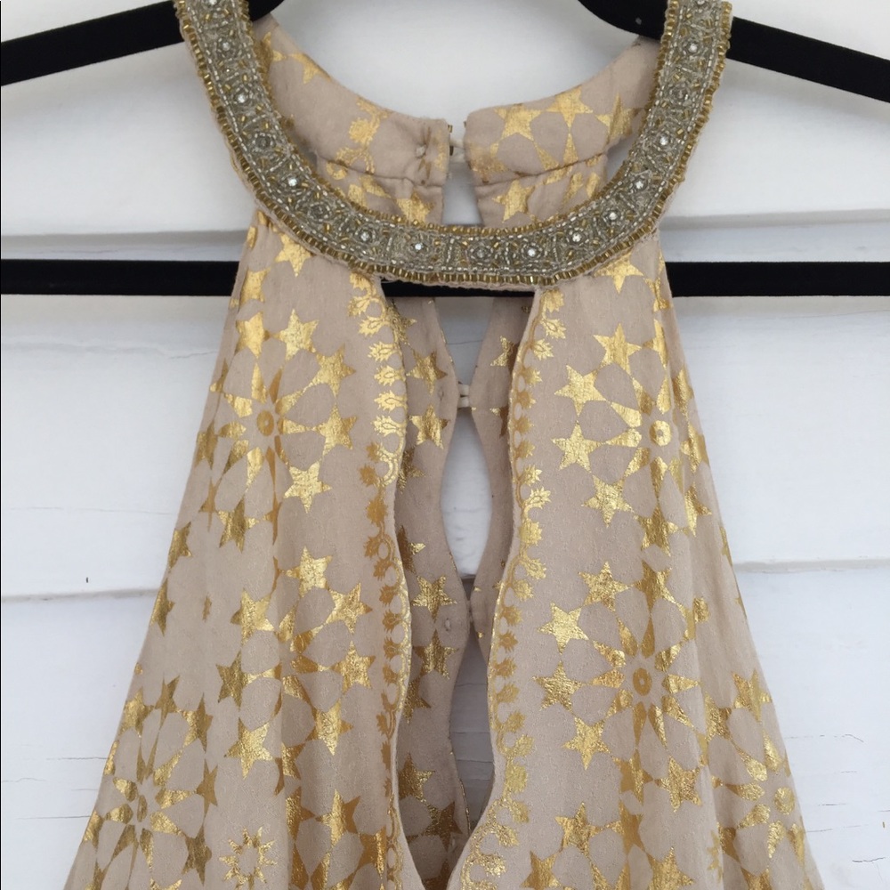 Kimchi Blue Metallic Beaded Star Dress Size Large